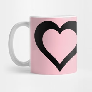 A hole in my Heart for you in Black Mug